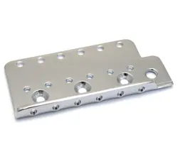 CHROME BRIDGE PLATE FOR FENDER STRAT TREMOLO BRIDGES BP-0611-010
