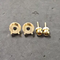 GOLD FENDER STRAP LOCKS SET FOR AMERICAN STRAT / TELE USA ELECTRIC GUITAR