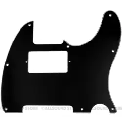 3PLY BLACK HUMBUCKER PICKGUARD FOR USA MIM STANDARD FENDER TELECASTER TELE