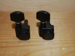 2 EACH FENDER LOCKING SCHALLER TUNING KEYS, BLACK, NOS, SHIPPED!
