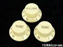 FENDER STRATOCASTER STRAT, GUITAR KNOBS, AMERICAN PERFORMER, AGED WHITE
