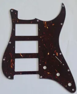 GUITAR PARTS GUITAR PICKGUARD FOR FENDER HHH STRAT 4 PLY BROWN TORTOISE