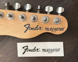 TELECASTER HEADSTOCK UV DTF INSTANT  LOGO STICKER DECAL  NO TOP COAT NEEDED