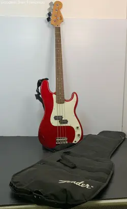 SQUIER BY FENDER P-BASS 4 STRING RIGHT HANDED ELECTRIC GUITAR WITH GIG BAG