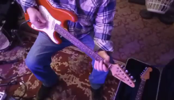 FENDER STRATOCASTER, MAPLE NECK, RED BODY