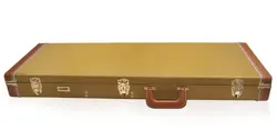 GATOR CASES DELUXE WOOD STANDARD FITS FENDER STRAT/TELE ELECTRIC GUITARS - TWEED