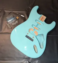 USED FENDER LIC STRATOCASTER BODY STRAT ALLPARTS VINTAGE STYLE SONIC BLUE SALE