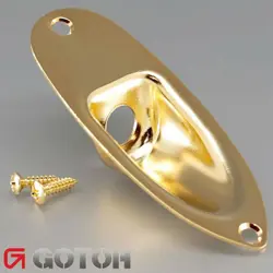 NEW GOTOH JCS-1 STRATOCASTER JACK PLATE FENDER STRATOCASTER STYLE - GOLD