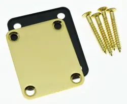* NEW NECK PLATE WITH SCREWS & GUARD FOR FENDER STRAT TELE P JAZZ BASS GOLD