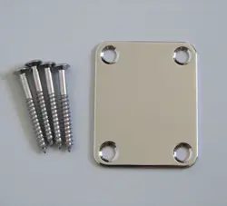 ELECTRIC GUITAR METAL NECKPLATE FITS FOR FENDER CHROME