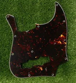 VINTAGE JAZZ BASS PICKGUARD FOR USA FENDER - BROWN TORTOISE SHELL CELLULOID TOP