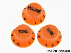 *NEW CONTROL KNOBS FOR FENDER STANDARD STRATOCASTER STRAT GUITAR PARTS ORANGE