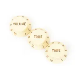 FENDER STRATOCASTER VOLUME & TONE KNOBS - AGED WHITE
