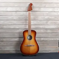 FENDER MALIBU CLASSIC AGED CHERRY BURST ACOUSTIC GUITAR NEAR MINT