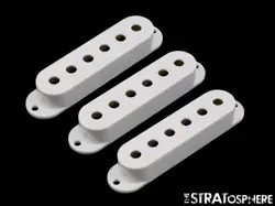 *NEW WHITE STRATOCASTER PICKUP COVER SET COVERS FENDER STRAT GUITAR SINGLE COIL