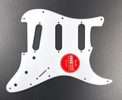 FENDER SQUIER STRAT SSS PICKGUARD 11-HOLE  SINGLE PLY WHITE OEM