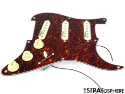 *NEW WILKINSON WOVS LOADED PICKGUARD FOR FENDER STRAT RED TORTOISE 3 PLY 8 HOLE