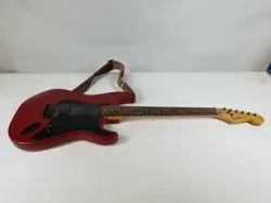 SQUIRE BY FENDER RED ELECTRIC GUITAR (UNTESTED)