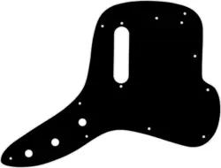 WD CUSTOM PICKGUARD FOR FENDER 1971-1977 MUSICMASTER BASS #03 BLACK/WHITE/BLACK