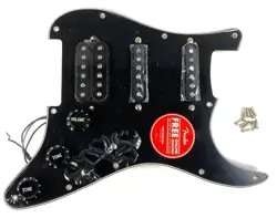 GENUINE FENDER SQUIER CLASSIC VIBE STRAT LOADED HSS PICKGUARD BLACK 11-HOLE