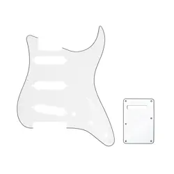 MUSICLILY SSS PICKGUARD & BACK PLATE SET FOR FENDER STANDARD STRAT ST GUITAR