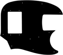 WD CUSTOM PICKGUARD FOR FENDER PAWN SHOP MUSTANG BASS #03 BLACK/WHITE/BLACK
