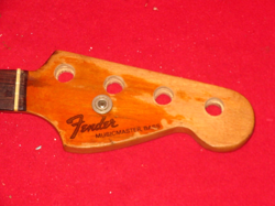 FENDER 1975 VENEER ROSEWOOD MUSIC MASTER SHORT SCALE BASS NECK