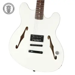 2024 FENDER TOM DELONGE STARCASTER SATIN OLYMPIC WHITE