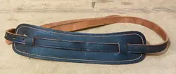VINTAGE FENDER LOGO LEATHER GUITAR STRAP 1960'S - BLACK - STRAT-TELE CASE CANDY