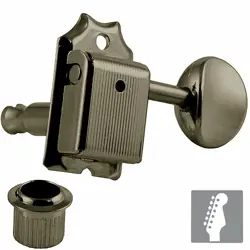 NEW GOTOH SD91-05M 6 IN-LINE VINTAGE STYLE FOR FENDER STRAT TELE - COSMO BLACK