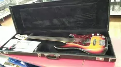 FENDER TONY FRANKLIN FRETLESS PRECISION BASS 3TS 3 TONE SUNBURST USA BASS GUITAR
