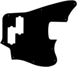 WD CUSTOM PICKGUARD FOR FENDER 2018 PLAYER SERIES JAGUAR BASS #03 BLACK/WHITE...