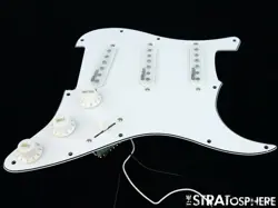 *NEW WILKINSON WOVS LOADED PICKGUARD FOR FENDER STRAT WHITE 3 PLY 11 HOLE