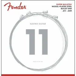 3 SETS OF FENDER 3250M MEDIUM SUPER BULLETS ELECTRIC GUITAR STRINGS 11-49