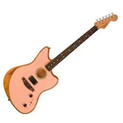 FENDER ACOUSTASONIC PLAYER JAZZMASTER SHELL PINK ELECTRIC ACOUSTIC GUITAR ACOS