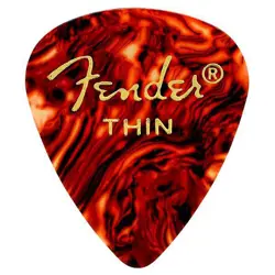 FENDER 351 CLASSIC CELLULOID GUITAR PICKS - SHELL - THIN - 144-PACK (1 GROSS)