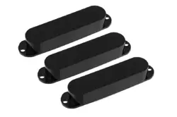 NEW - PICKUP COVER SET FOR FENDER STRATOCASTER, NO HOLES - BLACK