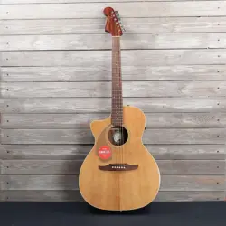 FENDER NEWPORTER PLAYER LEFT HANDED ACOUSTIC GUITAR AS IS NECK CRACKS