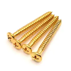 TRUE CUSTOM SHOP GOLD NECK PLATE MOUNTING SCREWS FOR FENDER BASS & GUITARS