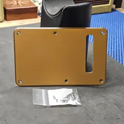 2005 FENDER AMERICAN DELUXE HSS STRATOCASTER TREMOLO COVER GOLD 1-PLY STRAT USA