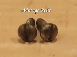 2 AGED SWITCH SLOTTED SLOT MOUNTING SCREWS FIT FENDER 52 TELE NOCASTER RELIC