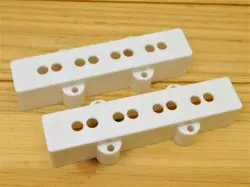 WHITE PICKUP COVERS FOR USA FENDER JAZZ BASS J BASS