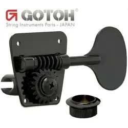 NEW GOTOH FB30LP 4 IN-LINE BASS TUNERS VINTAGE FENDER STYLE LOLLIPOP - BLACK