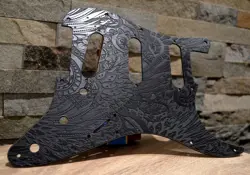 CUSTOM PSYCHEDELIC TEXTURED PICKGUARD -FENDER STRATOCASTER - USA - SSS, HSS, HXH