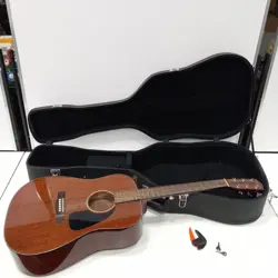 BROWN FINDER CD-60 ACOUSTIC GUITAR IN HARD BLACK CASE