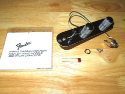 FENDER 2004 USA CHROME AMERICAN VINTAGE 52 TELECASTER CONTROL POTS HARNESS