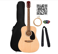 FENDER DREADNOUGHT ACOUSTIC GUITAR  BUNDLE WITH GIG BAG, STRAP