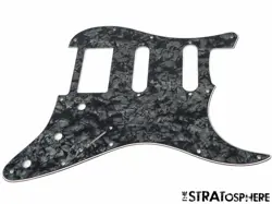 * NEW BLACK PEARLOID HSS STRATOCASTER PICKGUARD FOR FENDER STRAT 3 PLY STANDARD