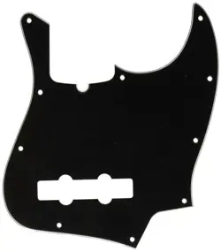 NEW - PICKGUARD FOR FENDER MEXICAN STANDARD JAZZ BASS, 1-PLY - MATTE BLACK