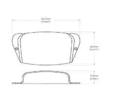 CHROME ASHTRAY BRIDGE